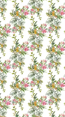 Estores de rolo blackout para porta de varanda Flores