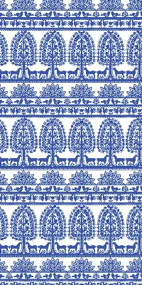 Estores de rolo blackout para porta de varanda Padrão azul