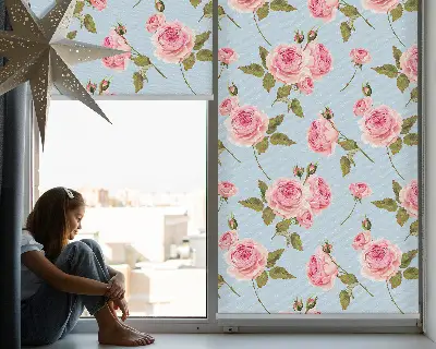 Estores de rolo blackout para janela Rosas