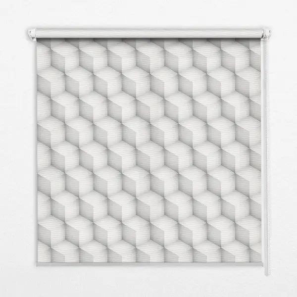 Estores de rolo blackout para porta de varanda cubos 3D