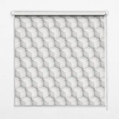 Estores de rolo blackout para porta de varanda cubos 3D