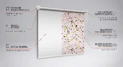 Estores de rolo blackout para porta de varanda Manchas de tinta sobre um fundo rosa