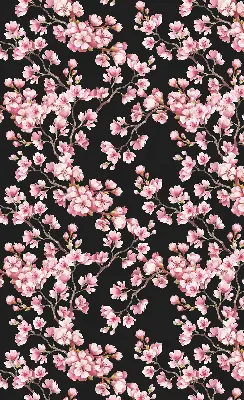 Estores de rolo blackout para porta de varanda Flores da árvore