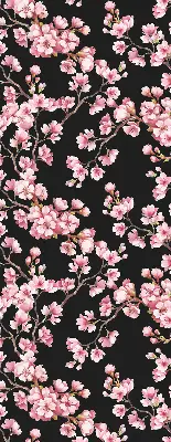 Estores de rolo blackout para porta de varanda Flores da árvore