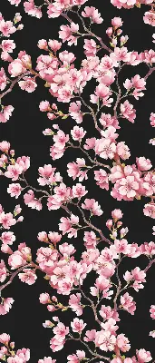 Estores de rolo blackout para porta de varanda Flores da árvore