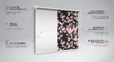 Estores de rolo blackout para porta de varanda Flores da árvore