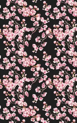 Estores de rolo blackout para porta de varanda Flores da árvore