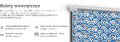 Estores de rolo interiores blackout para janela Escamas coloridas