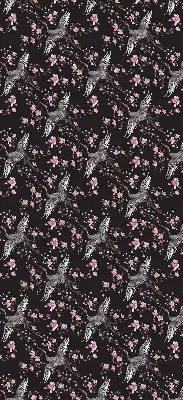 Estores de rolo interiores blackout Garças e flores