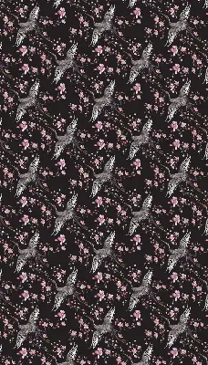 Estores de rolo interiores blackout Garças e flores