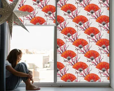 Estores de rolo interiores blackout para janela Fãs do Red