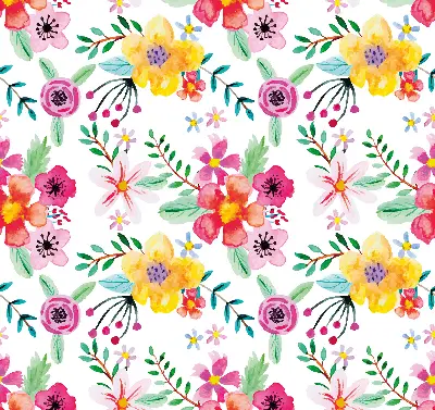 Estores de rolo em tecido blackout flores pintadas