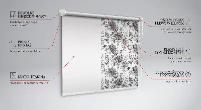 Estores de rolo blackout para porta de varanda Natureza desenhada