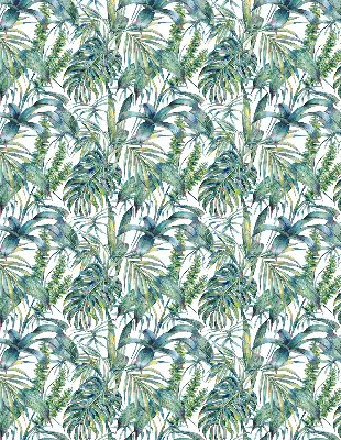 Estores de rolo interiores blackout para janela Folhas tropicais