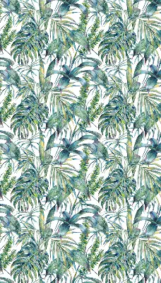 Estores de rolo interiores blackout para janela Folhas tropicais