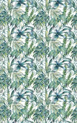 Estores de rolo interiores blackout para janela Folhas tropicais