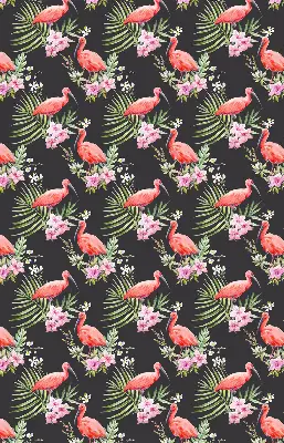Estores de rolo em tecido blackout Flamingos em plantas
