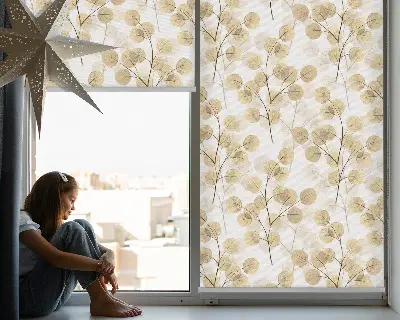 Estores de rolo interiores blackout Galhos amarelos