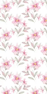 Estores de rolo interiores blackout para janela Flores cor-de-rosa