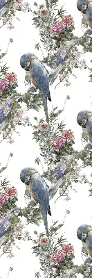 Estores de rolo em tecido blackout Papagaios em flores