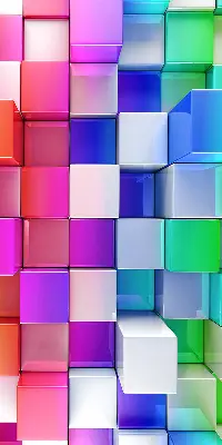 Estores de rolo interiores blackout Cubos 3D coloridos