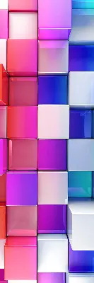 Estores de rolo interiores blackout Cubos 3D coloridos