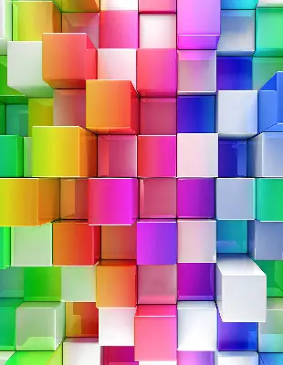Estores de rolo interiores blackout Cubos 3D coloridos