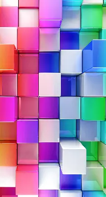 Estores de rolo interiores blackout Cubos 3D coloridos