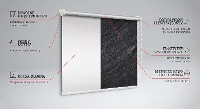 Estores de rolo blackout para porta de varanda Textura preta
