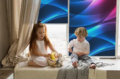 Estores de rolo blackout para janela Animação colorida