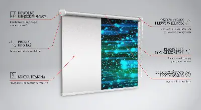 Estores de rolo interiores blackout para janela Granizo azul