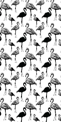 Estores de rolo blackout para porta de varanda flamingos pretos
