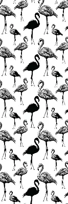 Estores de rolo blackout para porta de varanda flamingos pretos
