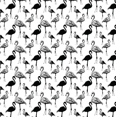 Estores de rolo blackout para porta de varanda flamingos pretos