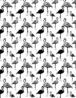 Estores de rolo blackout para porta de varanda flamingos pretos