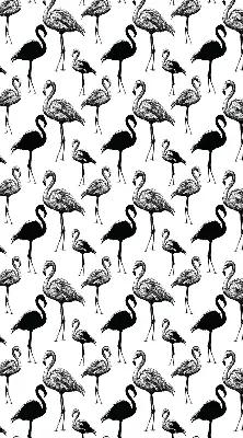 Estores de rolo blackout para porta de varanda flamingos pretos
