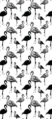 Estores de rolo blackout para porta de varanda flamingos pretos