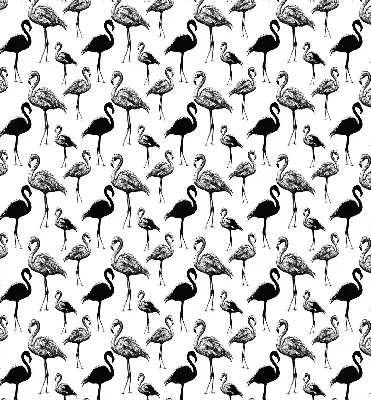 Estores de rolo blackout para porta de varanda flamingos pretos