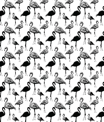 Estores de rolo blackout para porta de varanda flamingos pretos