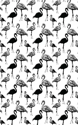 Estores de rolo blackout para porta de varanda flamingos pretos