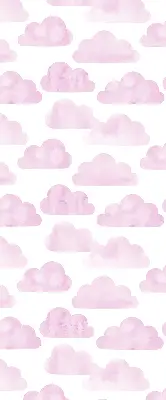 Estores de rolo em tecido blackout Nuvens cor-de-rosa