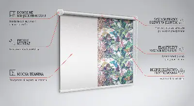 Estores de rolo interiores blackout Borboletas em flores