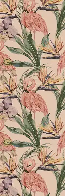 Estores de rolo interiores blackout para janela Flamingos e flores