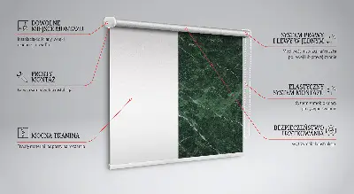 Estores de rolo blackout para porta de varanda Mármore verde