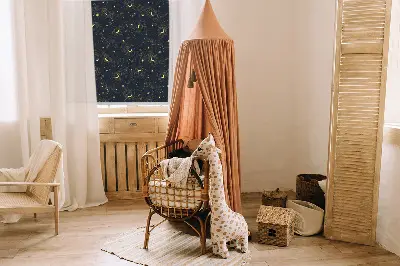 Estores de rolo interiores blackout Lua e estrelas