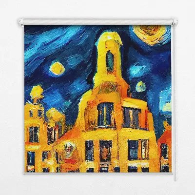 Estores de rolo interiores blackout para janela Cidade Pintada