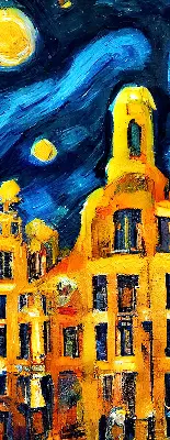 Estores de rolo interiores blackout para janela Cidade Pintada