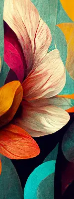 Estores de rolo interiores blackout Flores em abstração