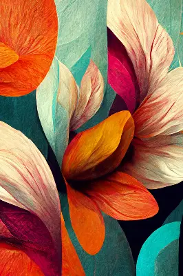 Estores de rolo interiores blackout Flores em abstração