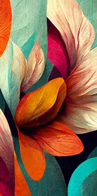 Estores de rolo interiores blackout Flores em abstração